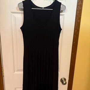 Black midi dress